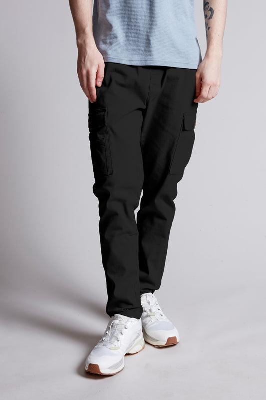 Twill Cargo Jogger – Black