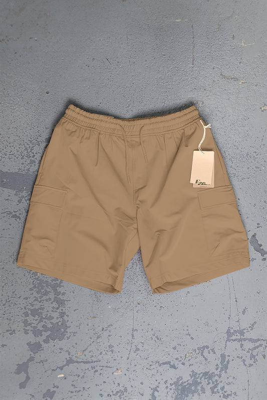 Nylon Cargo Shorts – Khaki