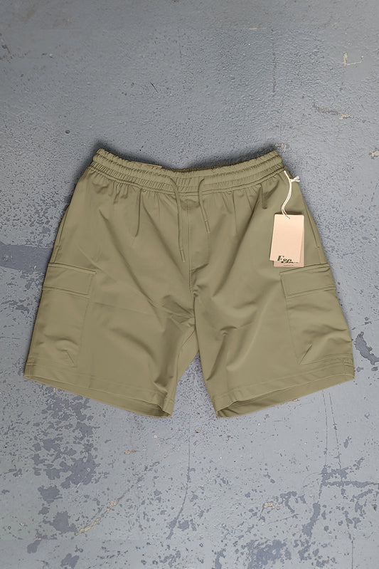 Nylon Cargo Shorts – Light Olive