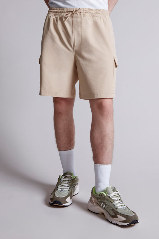 Nylon Cargo Shorts – Sand