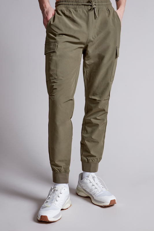 Nylon Traveller Cargo Jogger – Light Olive