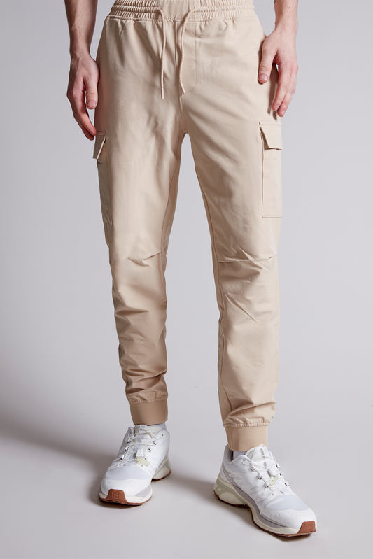 Nylon Traveller Cargo Jogger – Sand